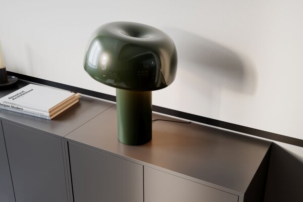 Tischlampe Metall E27 41 cm hoch Grün Retro kippbar