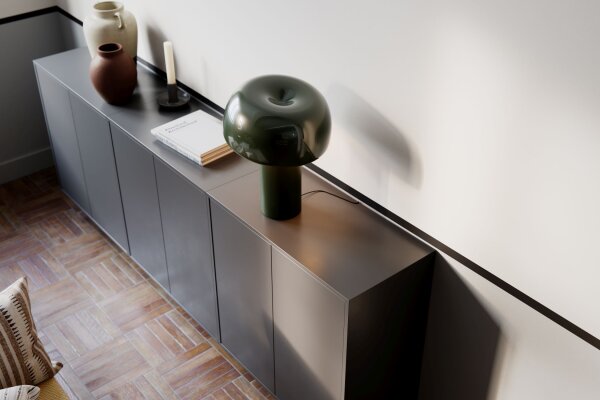 Tischlampe Metall E27 41 cm hoch Grün Retro kippbar