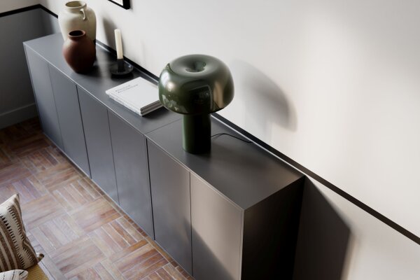 Tischlampe Metall E27 41 cm hoch Grün Retro kippbar