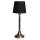 Tischlampe Stoff Metall E27 59,5 cm in Schwarz Silber