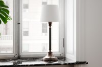 Lampe de chevet Métal Tissu 59,5 cm E27 Classique...