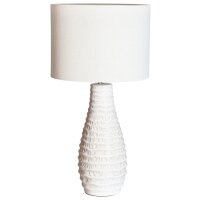 Lampe de table Blanc Crème Céramique Tissu...