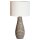 Nachttischlampe Stoff Keramik 74 cm hoch Braun Weiß E27