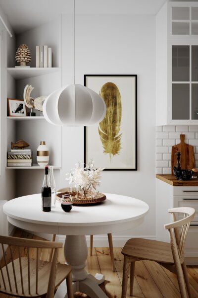 Hängelampe Weiß Stoffschirm 50 cm breit H: max. 120 cm E27