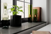 Tischlampe Glas Metall 30 cm hoch Grün E27 Zylinder