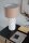 Tischlampe Keramik Stoff 54,5 cm hoch Beige E27 Floral