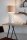Tischlampe Keramik Stoff 54,5 cm hoch Beige E27 Floral