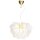 Lampe à suspendre verre métal L : 50 cm H : max. 120 cm en or