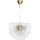 Lampe à suspendre verre métal L : 50 cm H : max. 120 cm en or