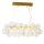 Suspension verre métal L : 80 cm H : max. 120 cm en or