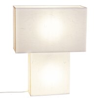 Lampe de table blanc papier métal hauteur 40 cm 2x...
