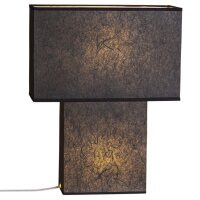 Nachttischlampe Papier 50 cm Schwarz eckig Modern 2x E27