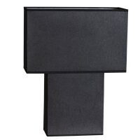 Nachttischlampe Papier 50 cm Schwarz eckig Modern 2x E27