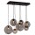 Lampe &agrave; suspendre m&eacute;tal verre fum&eacute; 86 cm de long H : max. 120 cm E27