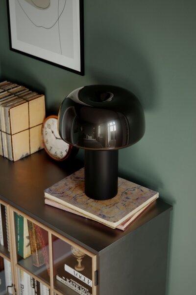 Lampe de table noir métal H : 41 cm Interrupteur à câble inclinable