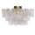 Lampe de plafonnier cristal 51,5 cm de large en or 3 flammes E14