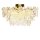 Lampe de plafonnier cristal 51,5 cm de large en or 3 flammes E14
