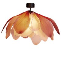 Lampe de plafonnier tissu métal 80 cm large...