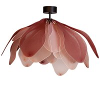 Lampe de plafonnier tissu métal 80 cm large...