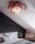 Deckenlampe Stoff Metall 80 cm breit biegsam Rosa E27