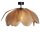 Deckenlampe Stoff Metall B: 80 cm biegsam in Natur E27