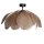Deckenlampe Stoff Metall B: 80 cm biegsam in Natur E27