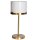 Lampe de table verre métal E27 55 cm en laiton blanc rond