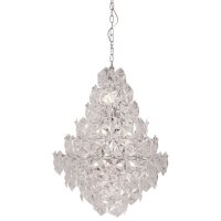 Lustre cristal métal L : 58 cm H : max. 120 cm 11x...