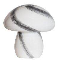 Lampe de table verre 30 cm de haut blanc marbré...