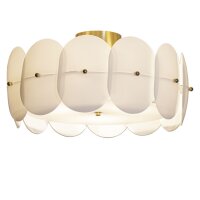 Lampe de plafonnier métal verre E27 D : 53 cm en...