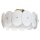 Lampe de plafonnier métal verre E27 D : 53 cm en laiton blanc rond