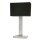 Tischleuchte Metall Stoff 47 cm Chrom Schwarz E27 eckig
