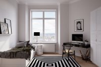 Lampe de table noir chrome 69,5 cm de haut métal...
