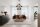 Pendelleuchte Metall Glas 80 cm breit Schwarz Gold 8x G9