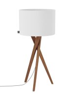 Lampe de table bois tissu 55 cm trépied...