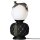 Tischlampe Keramik Glas 45 cm hoch Schwarz Weiß Grün