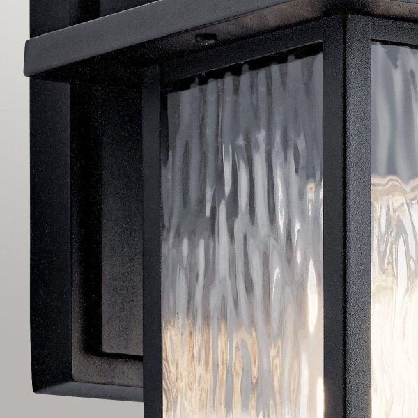 Applique extérieure aluminium verre E27 IP44 hauteur 25,8 cm