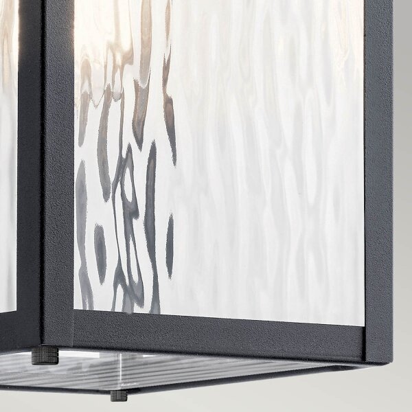 Wandlaterne außen Aluminium Glas E27 IP44 34,2 cm hoch