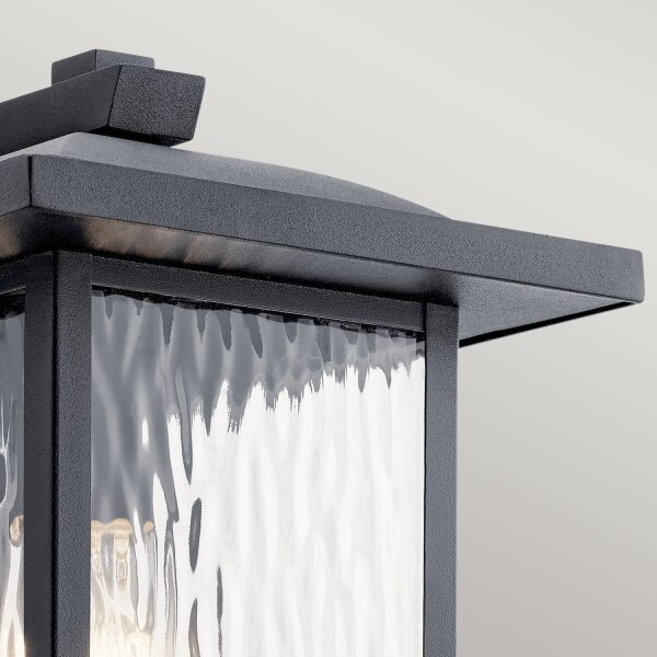 Wandlaterne außen Aluminium Glas E27 IP44 34,2 cm hoch