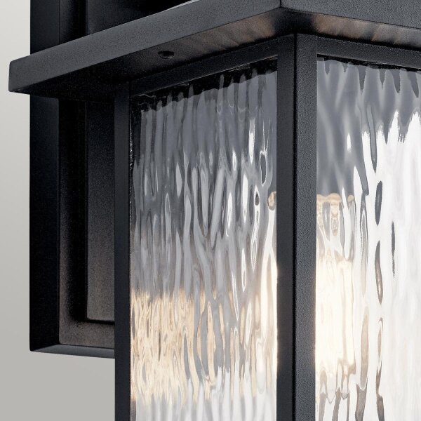 Wandlaterne außen Aluminium Glas E27 IP44 34,2 cm hoch