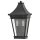Wandlampe außen Schwarz E14 IP44 H: 39,4 cm Aluminium Glas