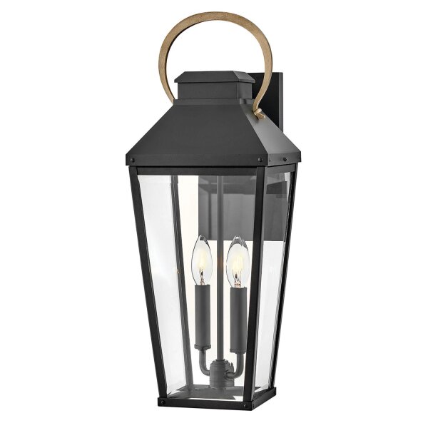 Außenwandleuchte Glas Aluminium E14 IP44 55,6 cm hoch