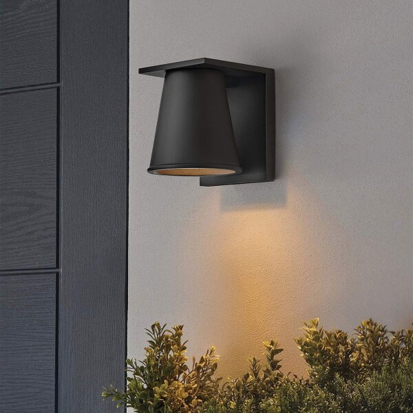 Downlight Terrasse Schwarz LED GU10 klein H: 15,4 cm