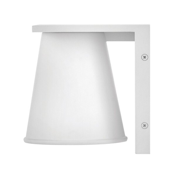 Applique murale extérieure blanche LED GU10 IP44 15,4 cm de haut petite
