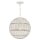 Außenlampe hängend Korbschirm E27 IP44 Ø 40,5 cm Weiß Antik