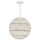 Außenlampe hängend Korbschirm E27 IP44 Ø 40,5 cm Weiß Antik