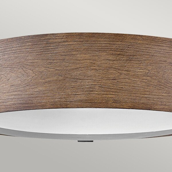 Lampe dextérieur ronde D : 38,1 cm IP44 E14 aspect bois faible éblouissement