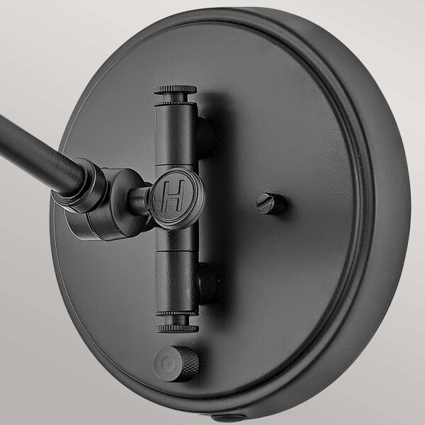 Applique murale métal rotin E27 orientable noir polyvalent