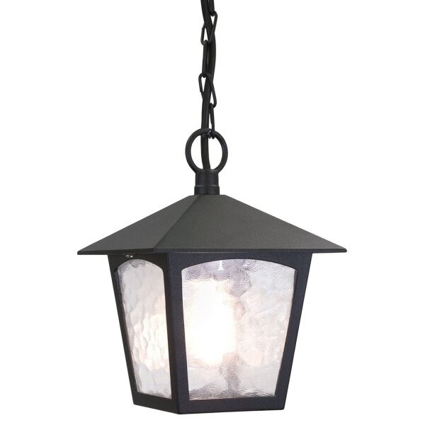 Außen Lampe Schwarz Aluminium Glas verstellbar E27