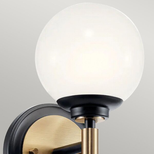 Badezimmerlampe IP44 LED G9 34,8 cm hoch Metall Glas